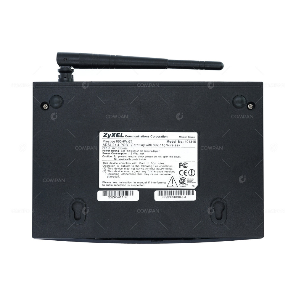 660HW-63 ZYXEL PRESTIGE 600 4 PORT 100MB ETHERNET ADSL ROUTER WITHOUT AC ADAPTER